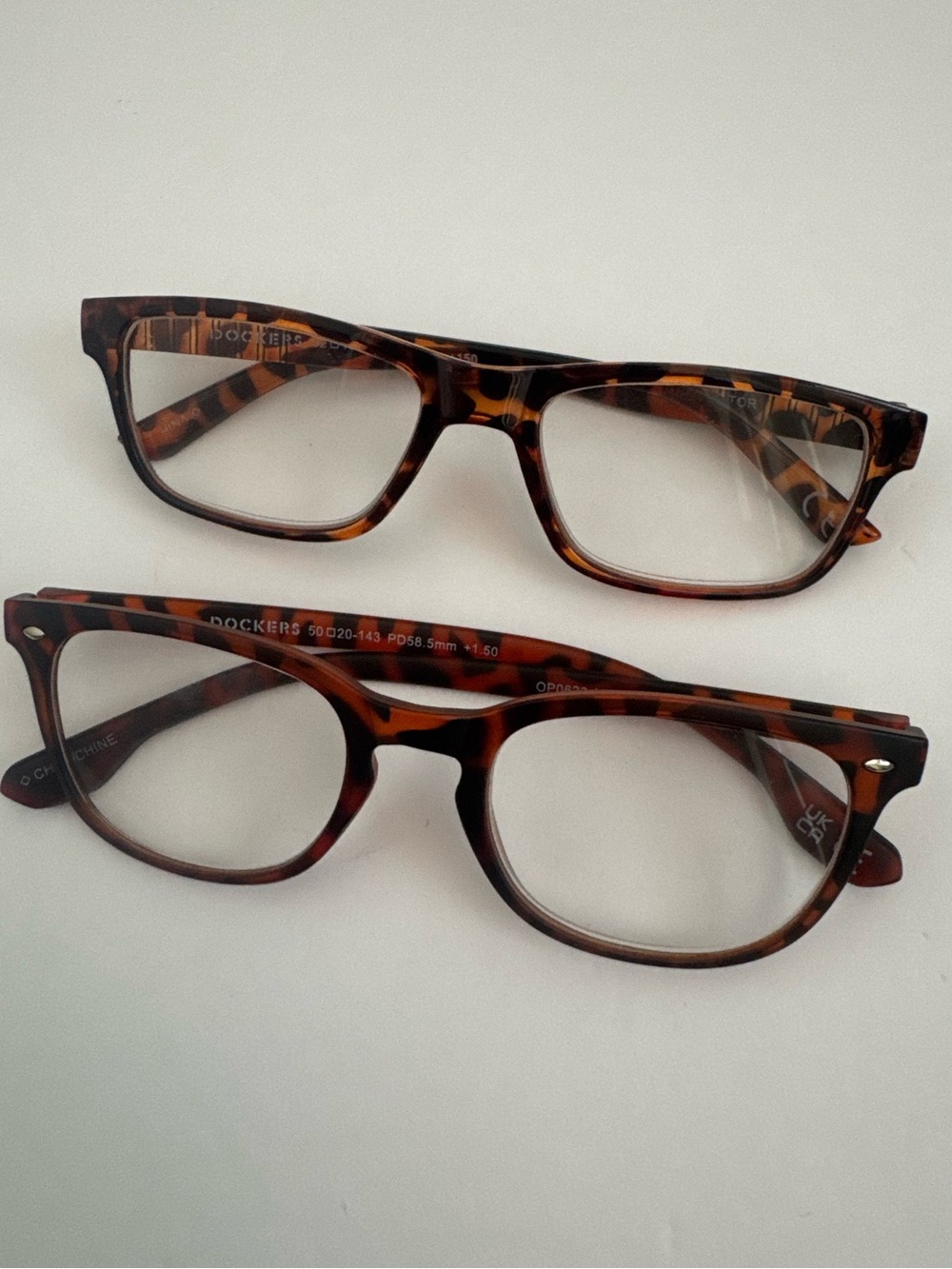 Dockers Tortoiseshell Reading Glasses Set - Brown and Amber Pattern